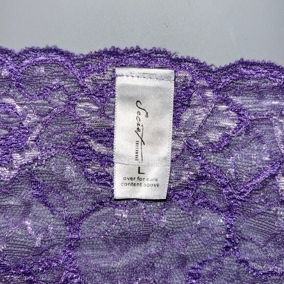 Secret Treasures Sheer Lace Cami Purple Size Large Trendy Trashy Y2k Romantic - Picture 3 of 4